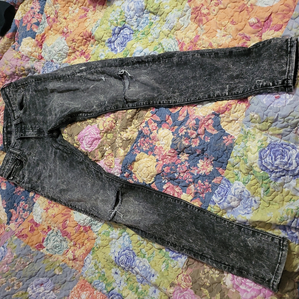 Ralph Lauren Vintage Denim Supply Distressed Jeans 28x32 Y2K gray skinny